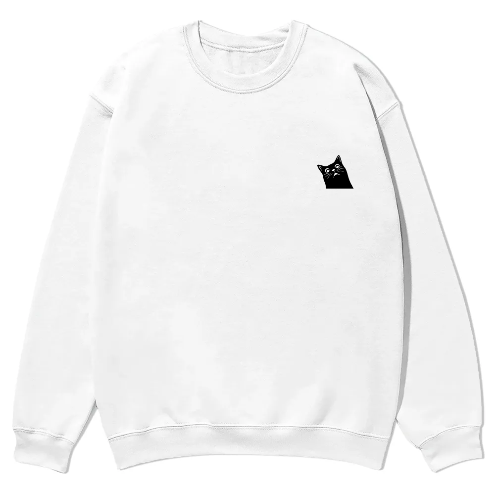 Cat Trick Customized Unisex Casual Crewneck Sweatshirt wearishow