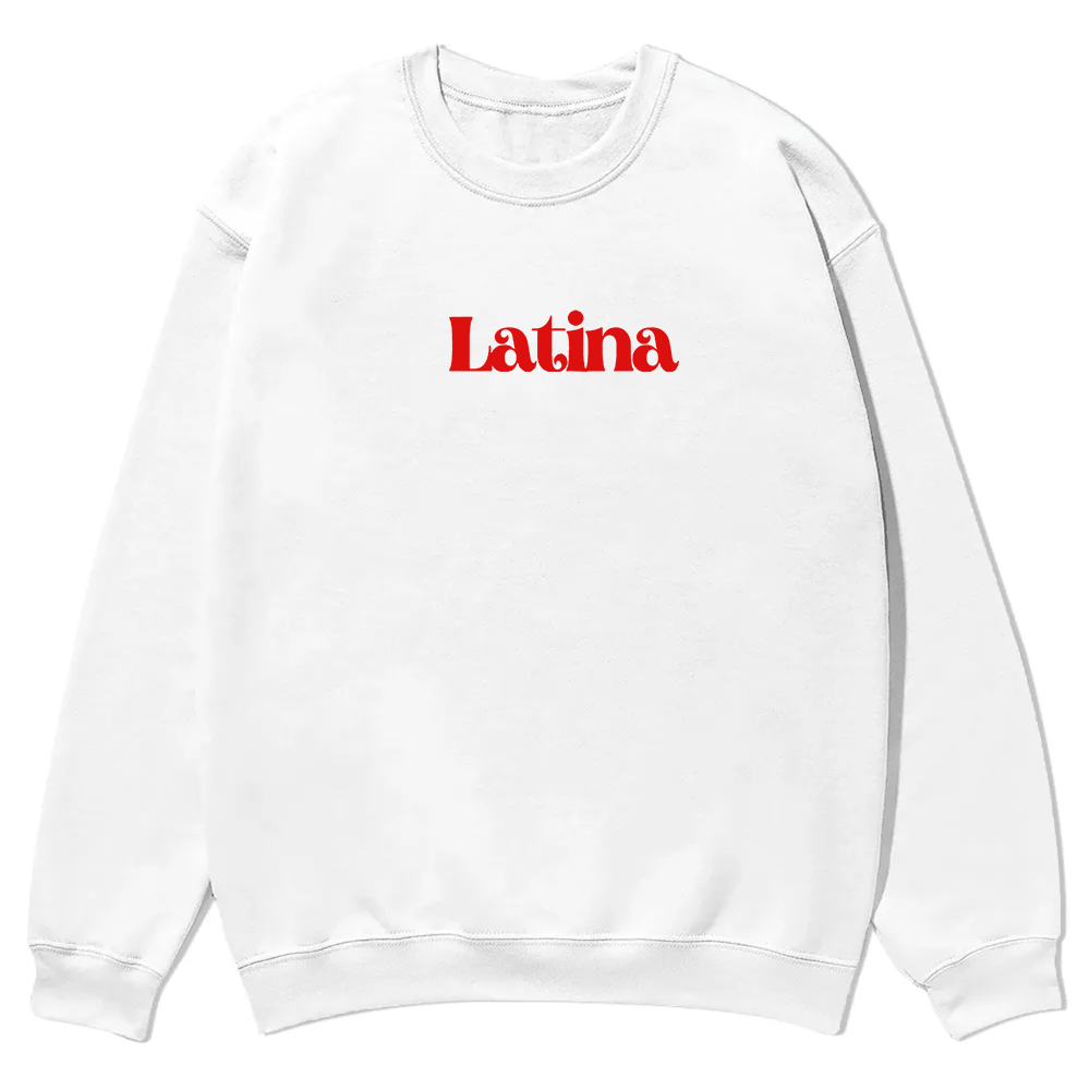 Latina Unisex Fit  Casual Crewneck Sweatshirt wearishow