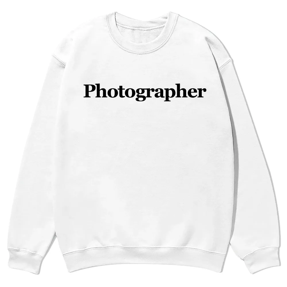 Photographer Casual Crewneck Sweatshirt wearishow