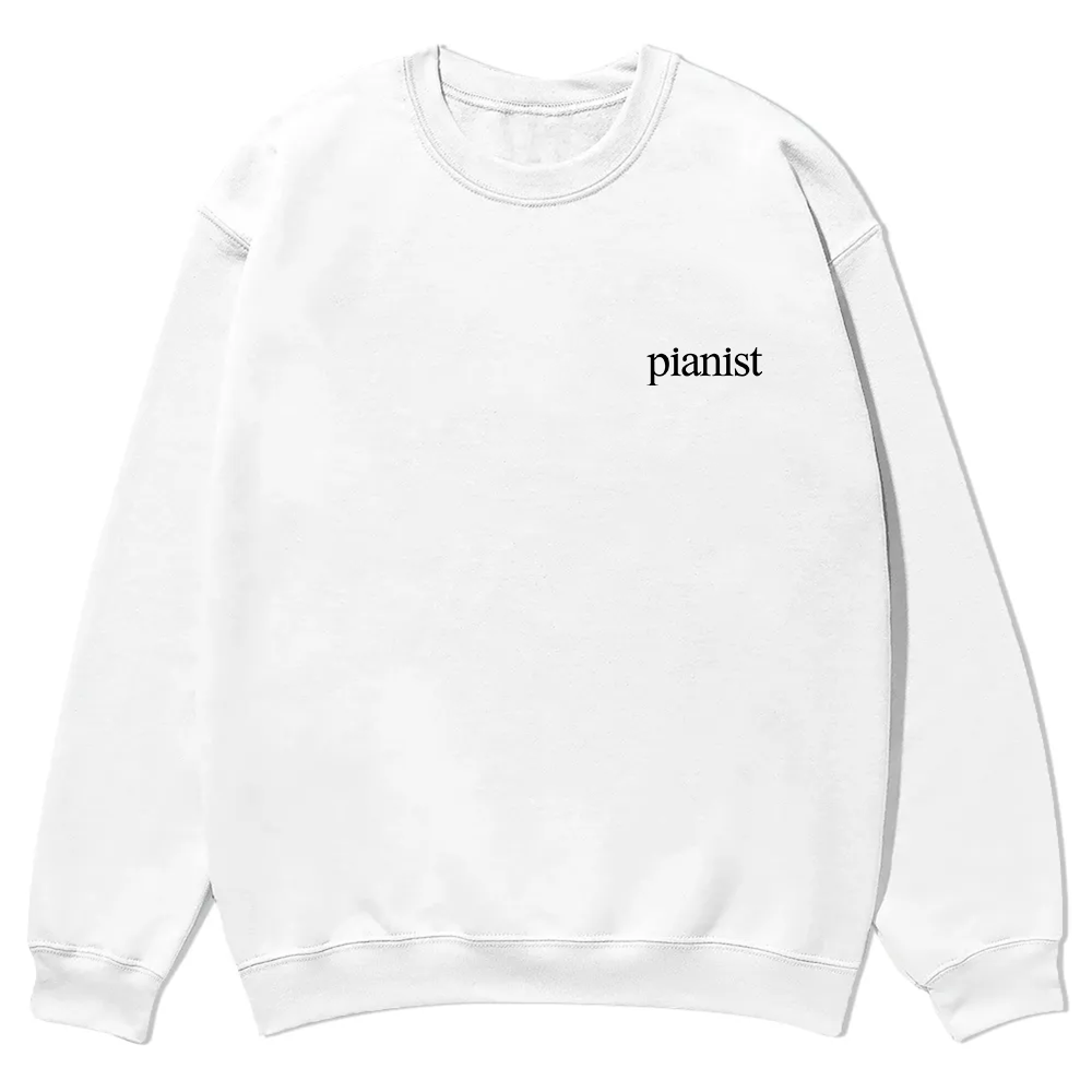 Pianist Casual Crewneck Sweatshirt wearishow