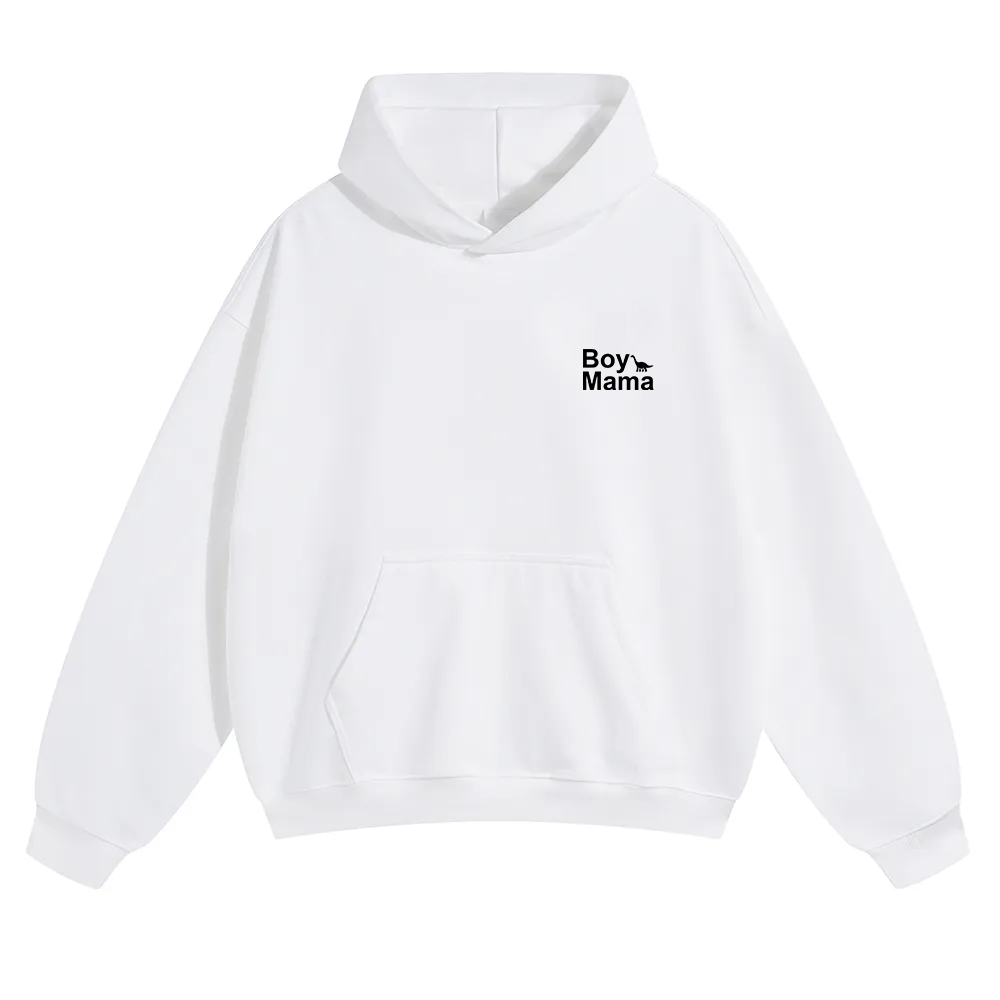 Boy Mama Unisex Solid Color Hoodie wearishow
