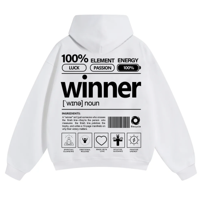 Winner Unisex Fit Solid Color Hoodie