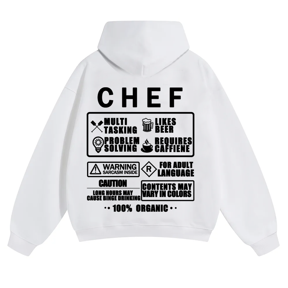 Chef Solid Color Hoodie Customscool