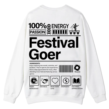 Festival Goer Casual Crewneck Sweatshirt wearishow