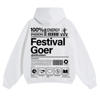 Festival Goer Custom Unisex Solid Color Hoodie wearishow