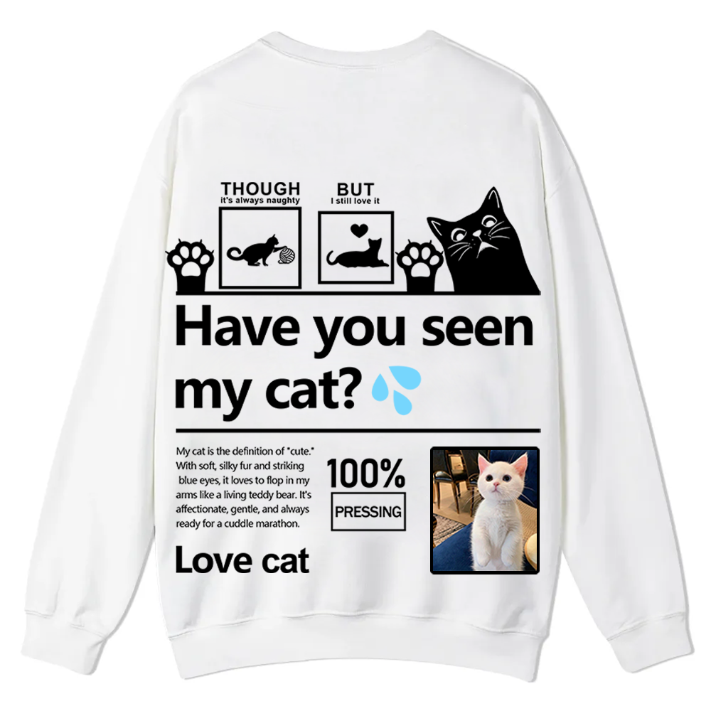 Cat Trick Customized Unisex Casual Crewneck Sweatshirt wearishow
