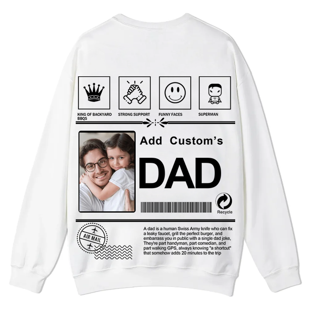 DAD Custom Casual Crewneck Sweatshirt wearishow