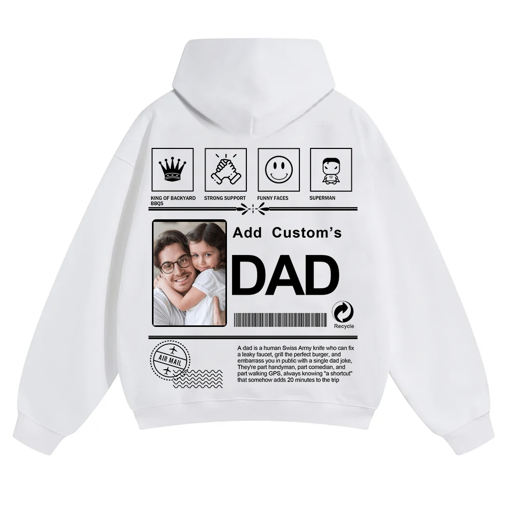 DAD Custom Solid Color Hoodie wearishow
