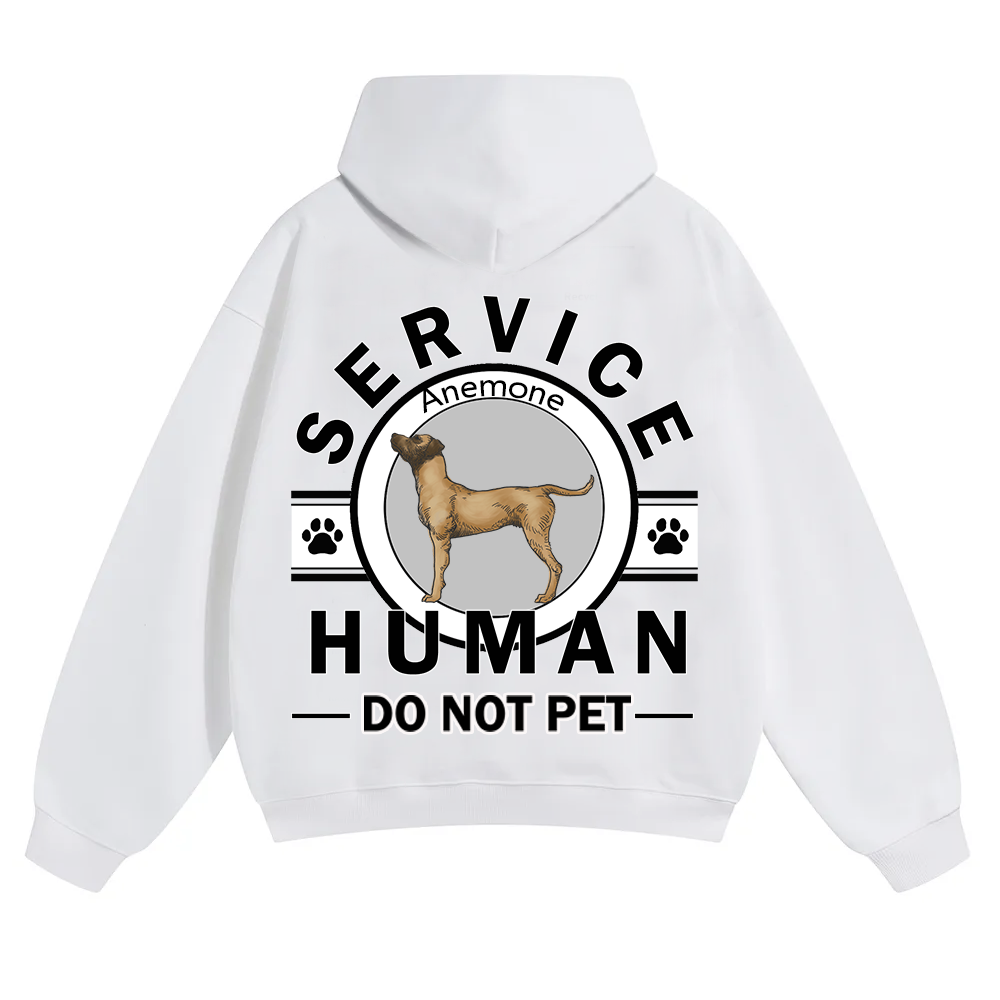 Service Human, Do Not Pet - Personalized Custom Unisex Hoodie