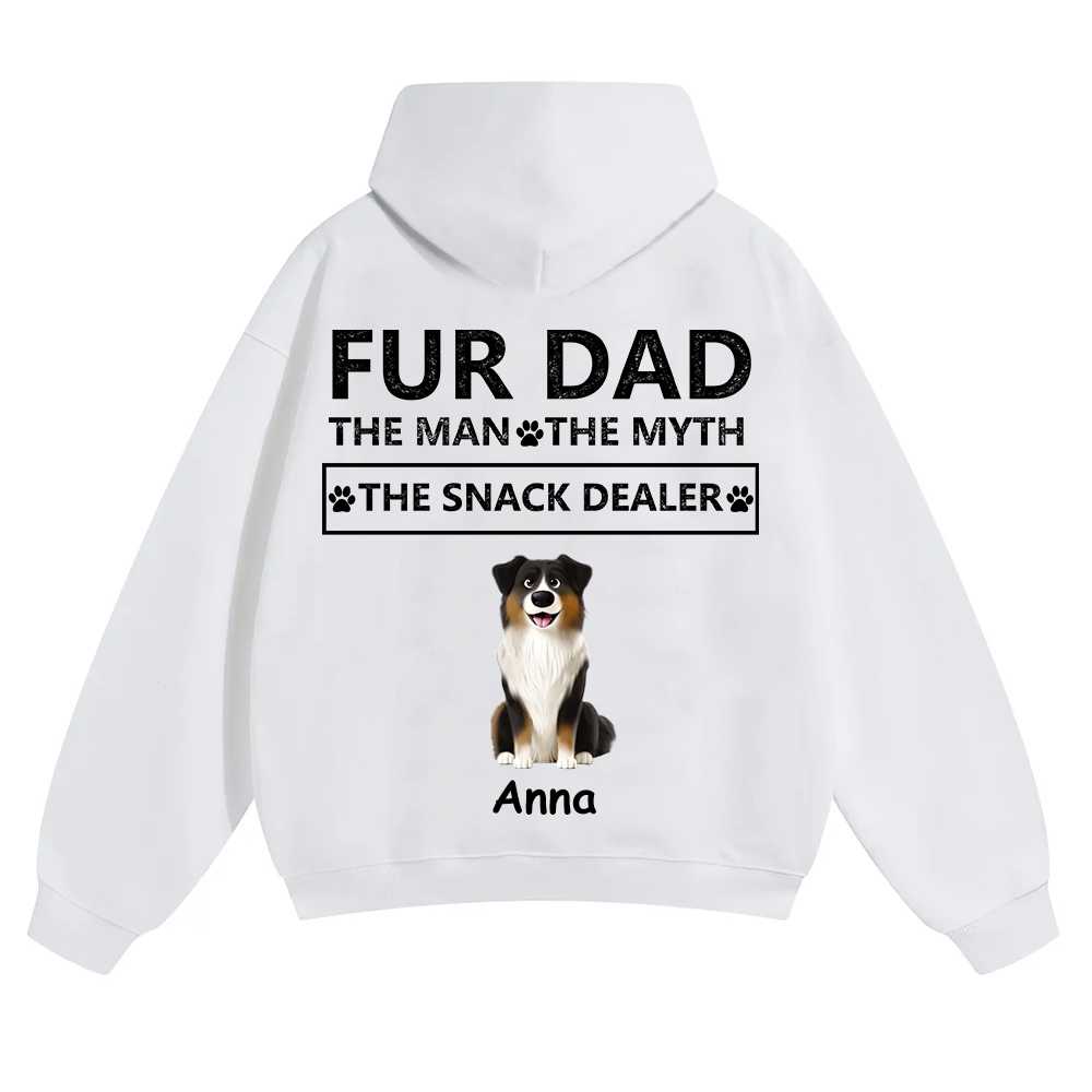 Fur Dad The Man The Myth The Snack Dealer - Personalized Custom Unisex Hoodie