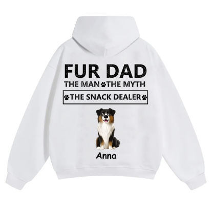 Fur Dad The Man The Myth The Snack Dealer - Personalized Custom Unisex Hoodie