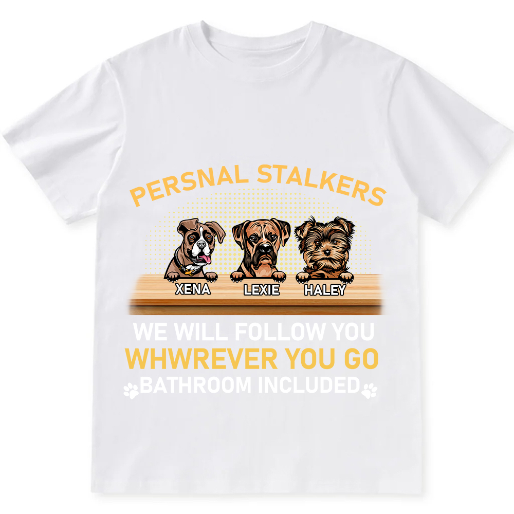 Personal Stalkers We Will Follow You Wherever You Go - Personalized Custom Unisex  Washed T-shirt