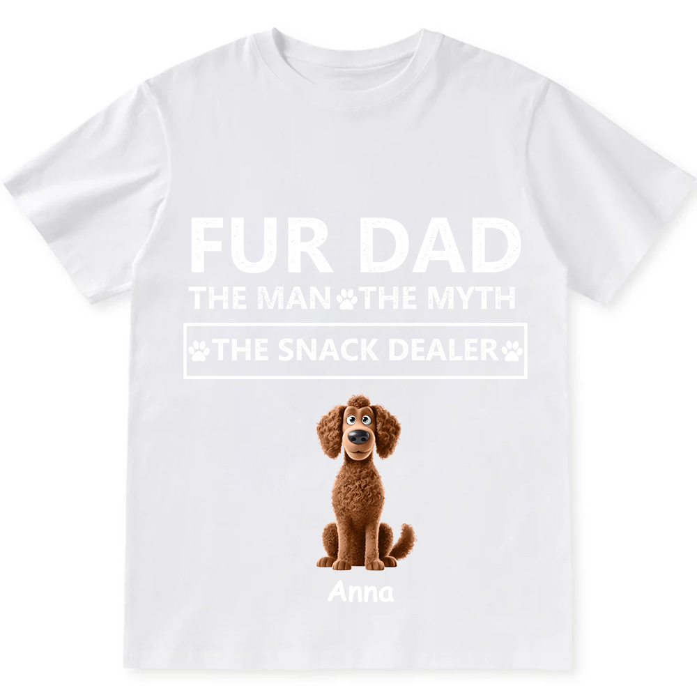 Fur Dad The Man The Myth The Snack Dealer  - Personalized Custom Unisex  Washed T-shirt