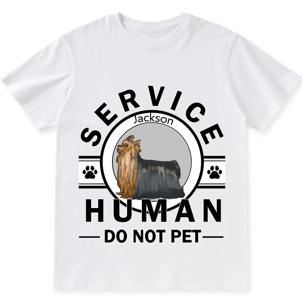 Service Human, Do Not Pet - Personalized Custom Unisex  T-shirt