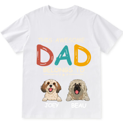 This Awesome Mom/Dad Belongs To - Personalized Custom Unisex T-shirt