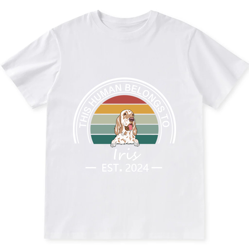 This Human Belongs To - Personalized Custom Unisex T-shirt