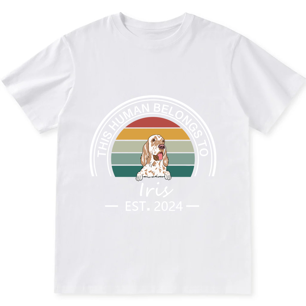 This Human Belongs To - Personalized Custom Unisex T-shirt