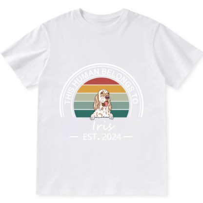 This Human Belongs To - Personalized Custom Unisex T-shirt
