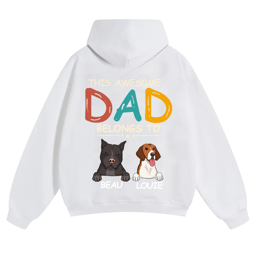 This Awesome Mom/Dad Belongs To - Personalized Custom Unisex Hoodie