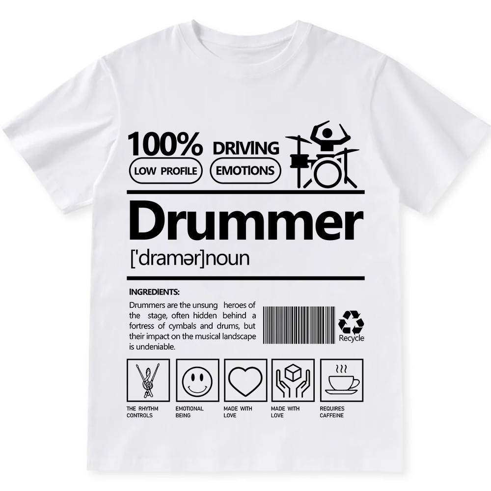 Drummer Unisex Fit Washed T-Shirt wearishow