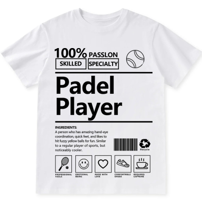 Padel Player Unisex Fit Washed T-Shirt wearishow