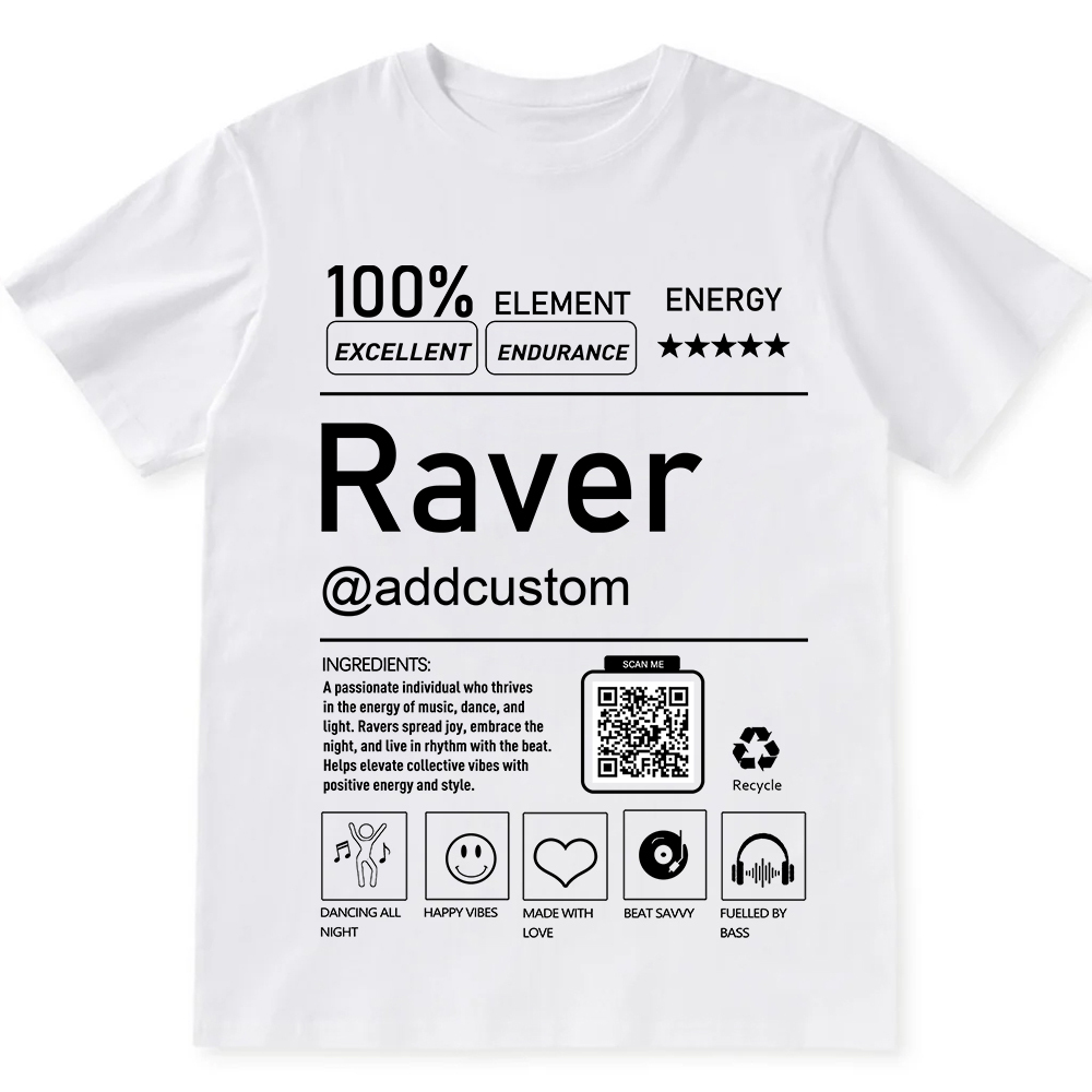Ravel QR Code Personalized Custom Unisex Fit T-Shirt wearishow