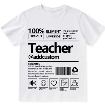 Teacher Addcustom- Personalized Custom Unisex Fit T-Shirt wearishow