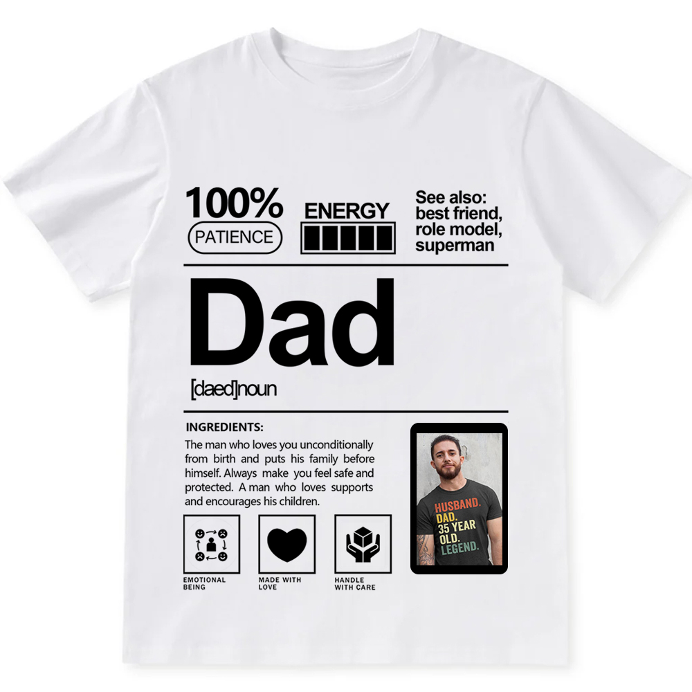 Addcustom  Photo Dad Personalized Custom Unisex Fit T-Shirt wearishow