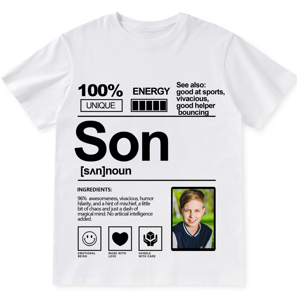 Addcustom  Photo Son Personalized Custom Unisex Fit T-Shirt wearishow