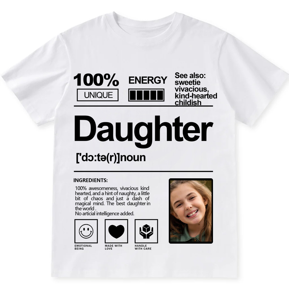 Addcustom  Photo Dauthter Personalized Custom Unisex Fit T-Shirt wearishow
