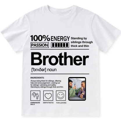 Addcustom  Photo Brother Personalized Custom Unisex Fit T-Shirt wearishow