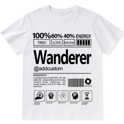 Addcustom Wanderer Personalized Custom Unisex Fit T-Shirt wearishow
