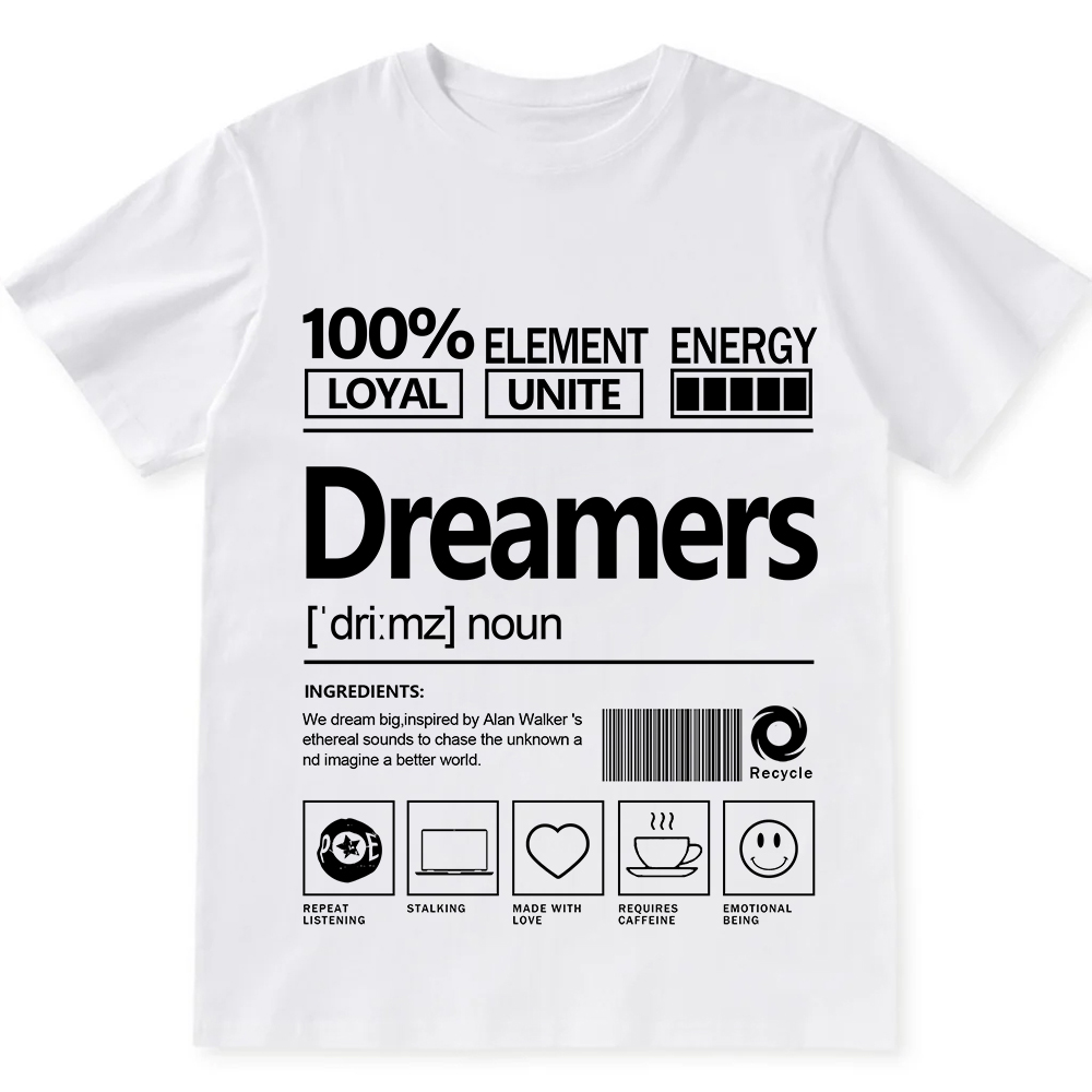 Dreamers Unisex Fit Cotton T-Shirt wearishow