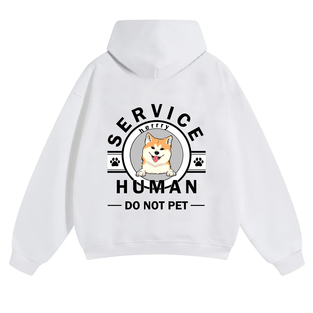Wearishow Service Human, Do Not Pet - Personalized Custom Hoodie 