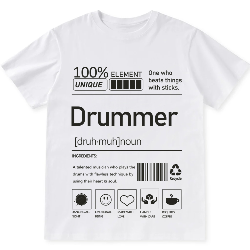Drummer  Unisex Fit Cotton T-Shirt wearishow