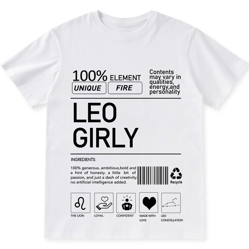 Leo Girly  Unisex Fit Cotton T-Shirt wearishow