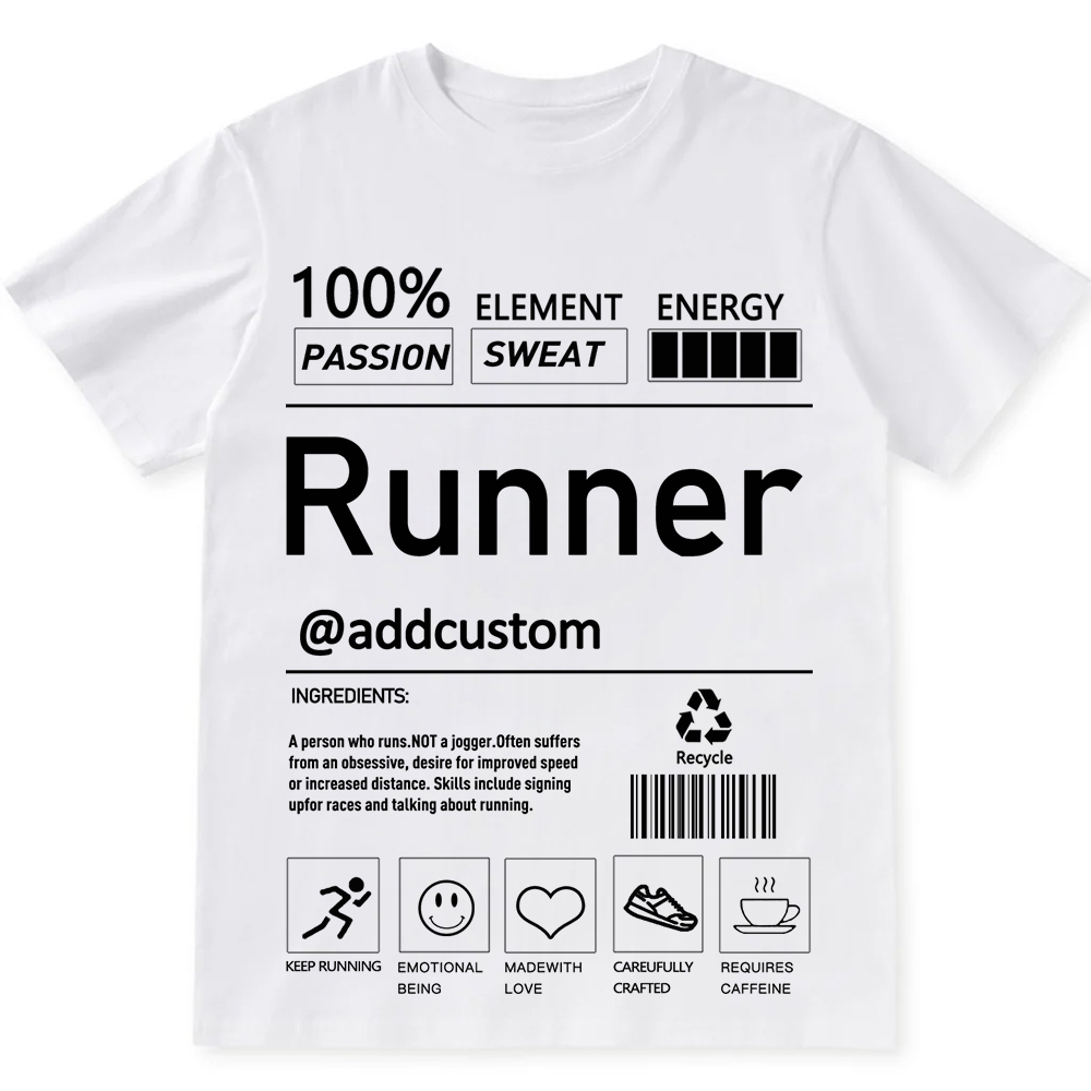 Runner  Custom Unisex Fit Cotton T-Shirt wearishow