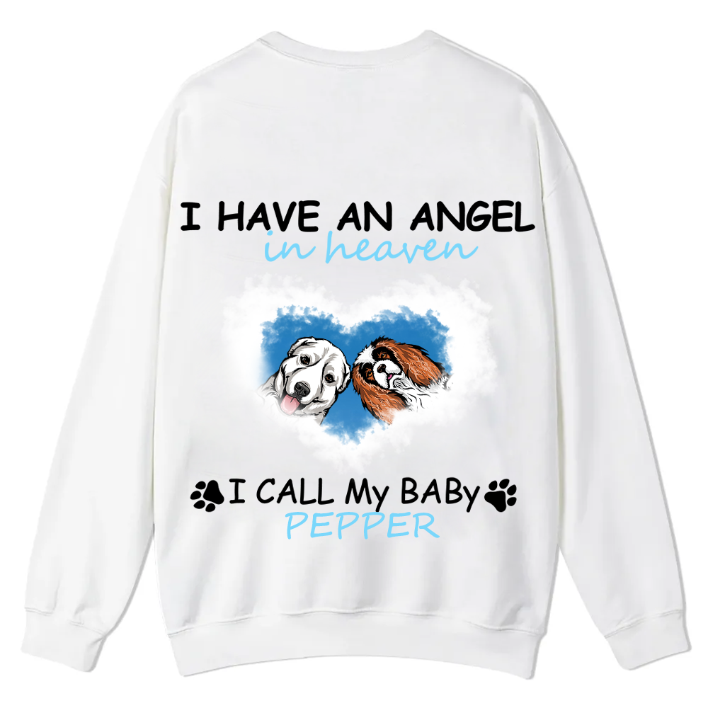 Have An Angel In Heaven - Personalized Custom Unisex Casual Crewneck Sweatshirt wearishow