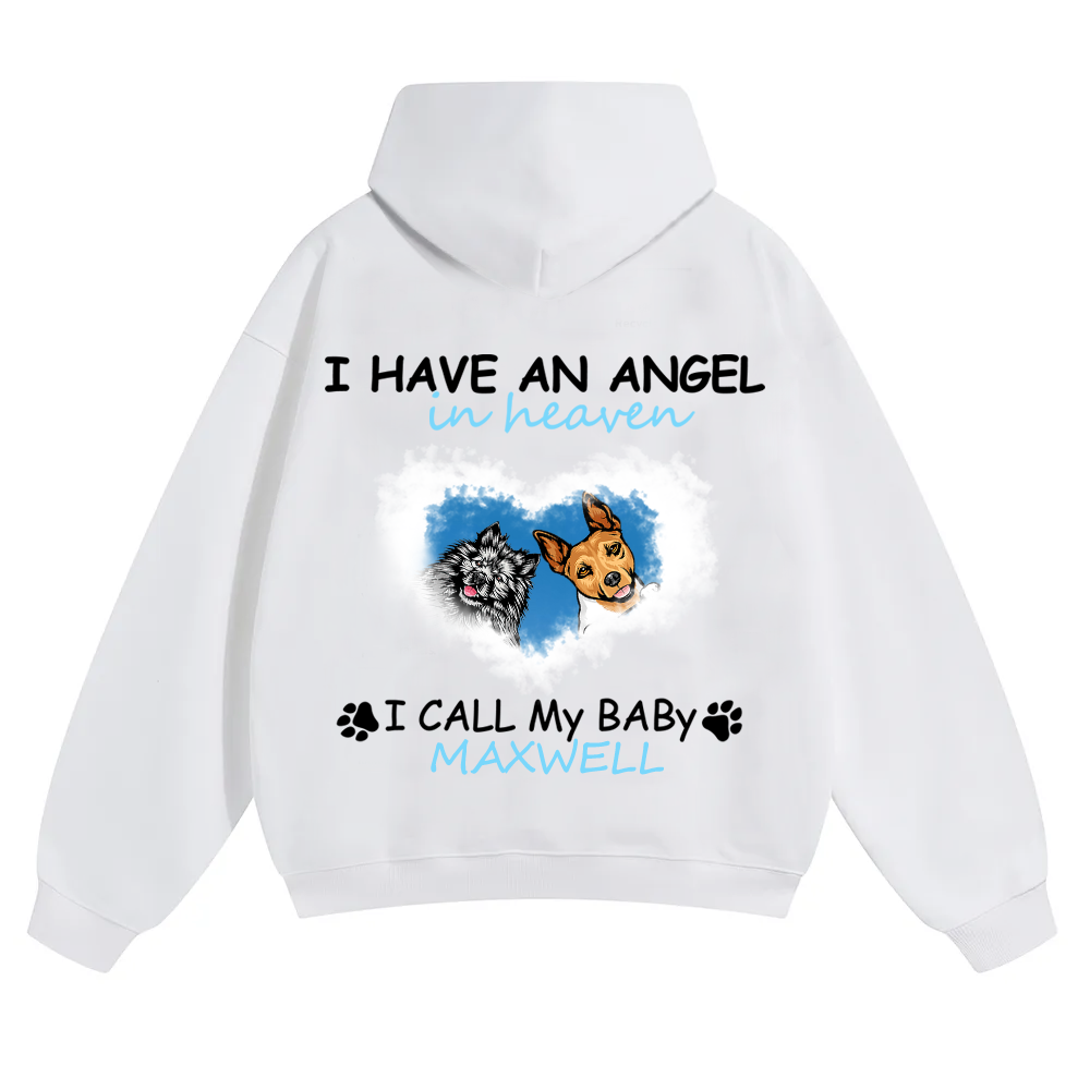 Have An Angel In Heaven - Personalized Custom Unisex Soild Color Hoodie
