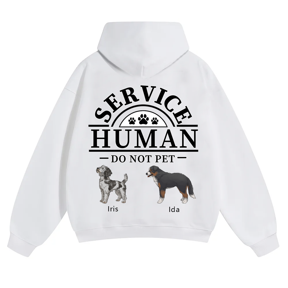 Service Human, Do Not Pet 2 - Personalized Custom Unisex Soild Color Hoodies wearishow