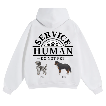 Service Human, Do Not Pet 2 - Personalized Custom Unisex Soild Color Hoodies wearishow