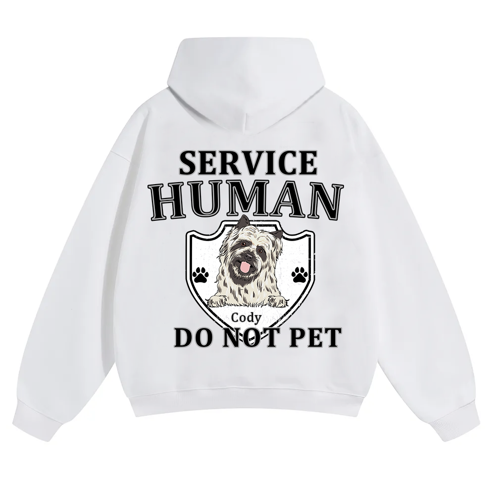  Service Human, Do Not Pet 10- Personalized Custom Unisex Soild Color Hoodies wearishow