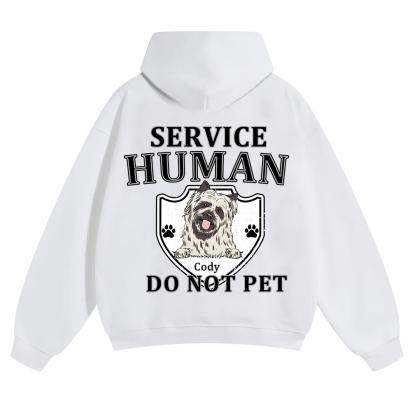  Service Human, Do Not Pet 10- Personalized Custom Unisex Soild Color Hoodies wearishow