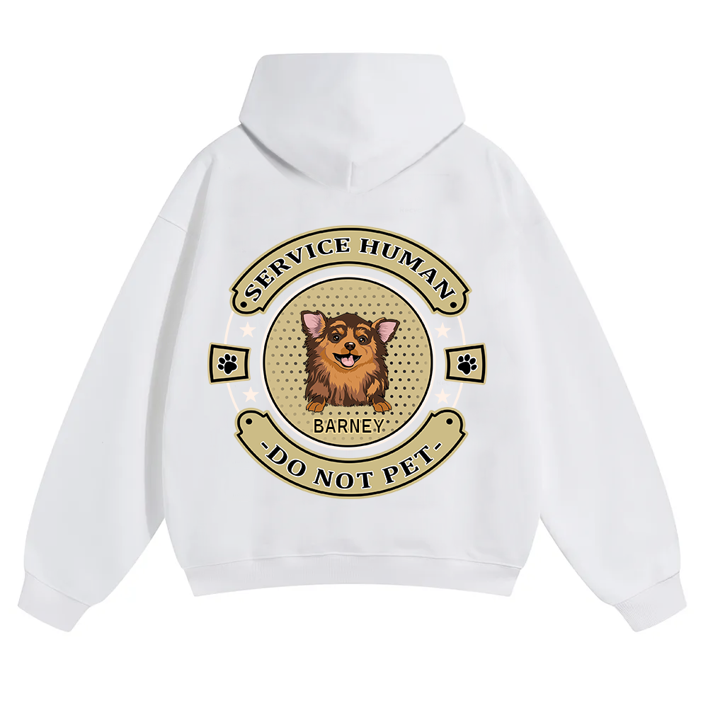 Service Human, Do Not Pet 14 - Personalized Custom Unisex Soild Color Hoodies wearishow