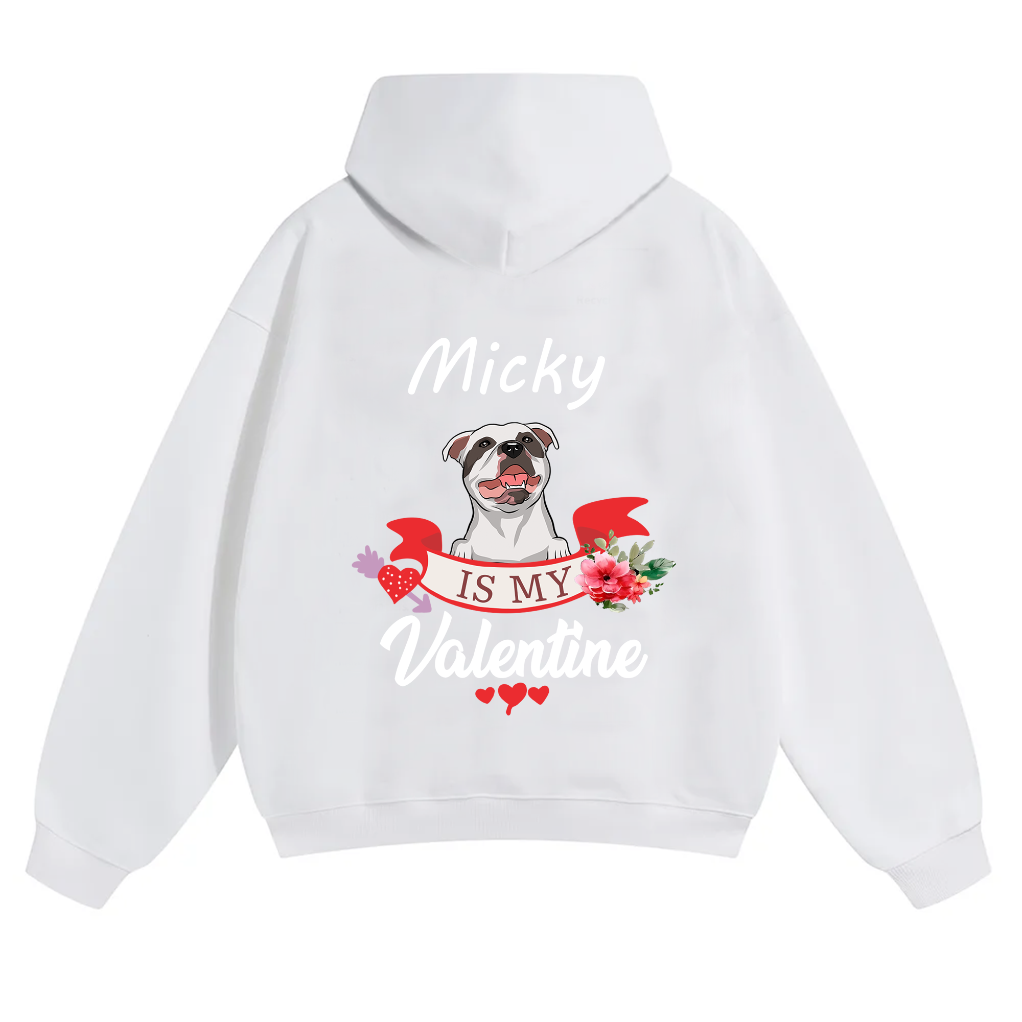 My Dog Is My Valentine Lover - Personalized Custom Unisex Hoodie