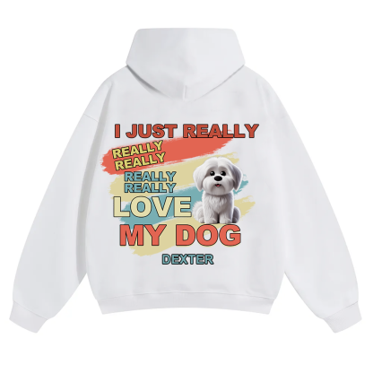 I Just Really Love My Dogs - Personalized Custom Unisex Soild Color Hoodies wearishow