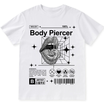 Body Piercer Casual Unisex Fit Cotton T-Shirt wearishow