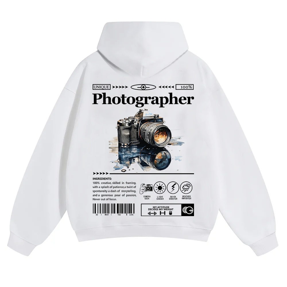 Photographer Unisex Solid Color Hoodie wearishow