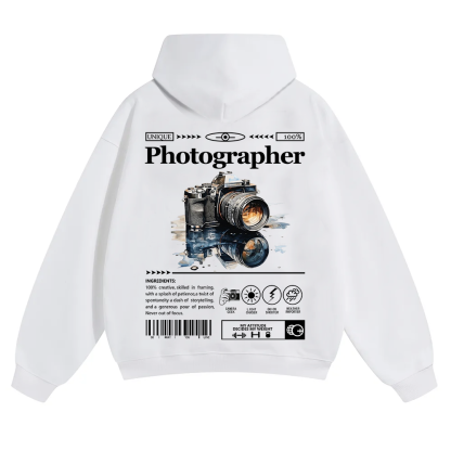 Photographer Unisex Solid Color Hoodie wearishow