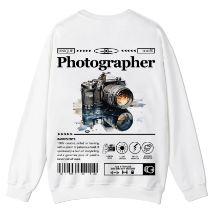 Photographer Casual Crewneck Sweatshirt wearishow